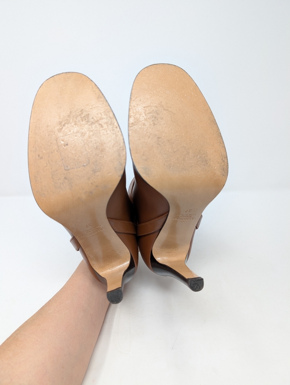 Valentino Garavani VLogo Brown Ankle Boots booties Size 37 - Picture 12 of 12